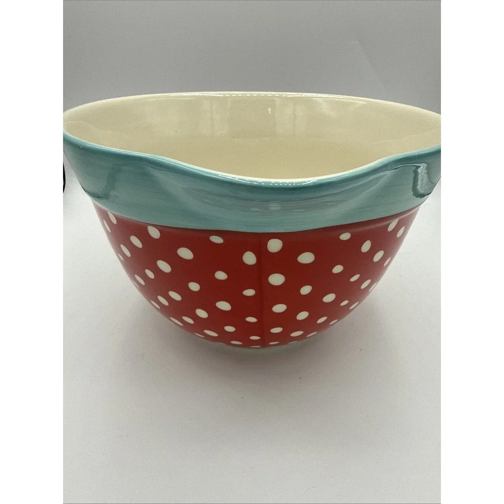The Pioneer Woman 2.83-Quart Batter Bowl Polka Dot NWT